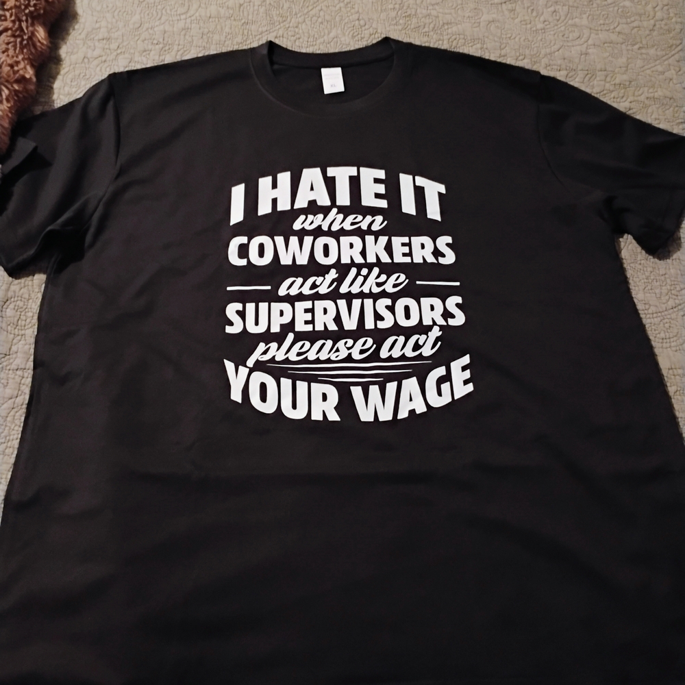 Black Short-Sleeve Graphic Tee — 'I Hate It When Coworkers'